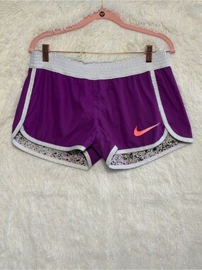 Nike Womens Reversible Shorts Size S/M Purple Multi Gym Yoga Y2K Running READ